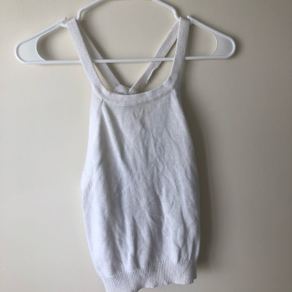 white tank top
